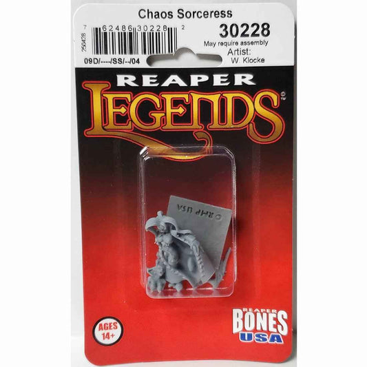 RPR30228 Chaos Sorceress Miniature Figure 25mm Heroic Scale Reaper Bones USA