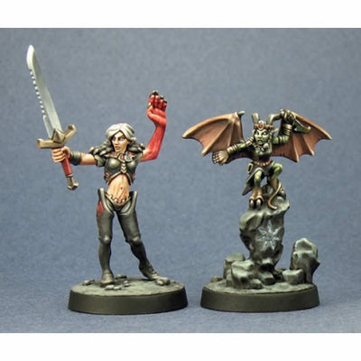 RPR60012 Nualia and Erylium Demon Miniature 25mm Heroic Scale Pathfinder Series Reaper Miniatures
