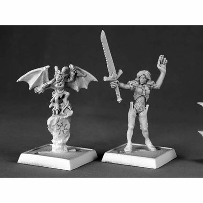 RPR60012 Nualia and Erylium Demon Miniature 25mm Heroic Scale Pathfinder Series Reaper Miniatures