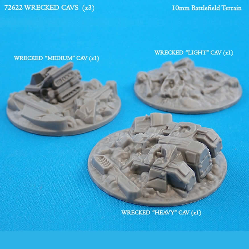 RPR72622 Wrecked Cavs Battlefield Terrain Supplies Miniature N-Scale CAV Strike Operations