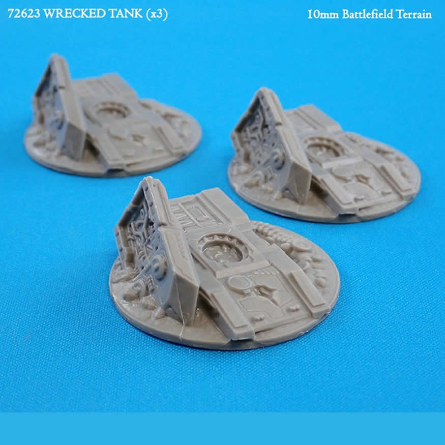 RPR72623 Wrecked Tank Battlefield Terrain Supplies Miniature N-Scale CAV Strike Operations