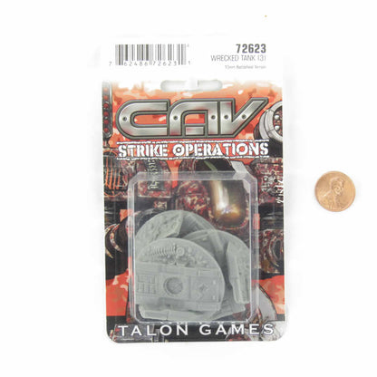 RPR72623 Wrecked Tank Battlefield Terrain Supplies Miniature N-Scale CAV Strike Operations
