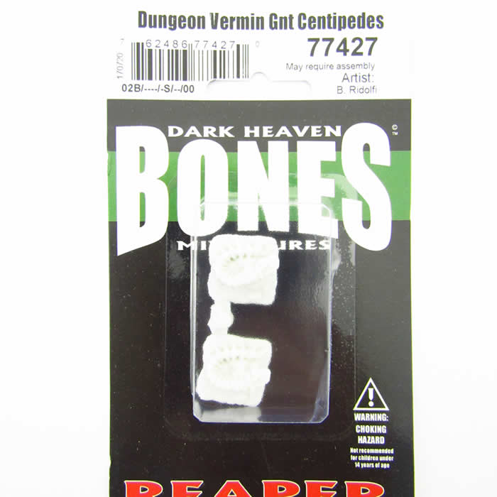 RPR77427 Dungeon Vermin Centipede Miniature 25mm Heroic Scale Bones