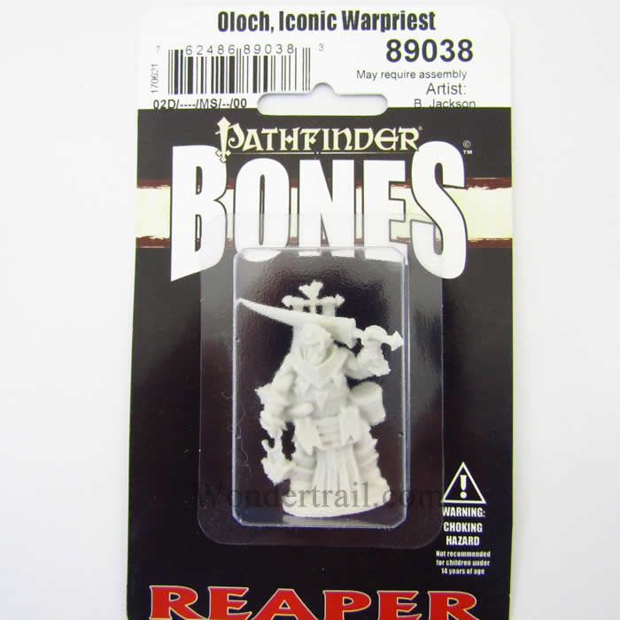 RPR89038 Oloch Iconic Warpriest Miniature 25mm Heroic Scale Pathfinder