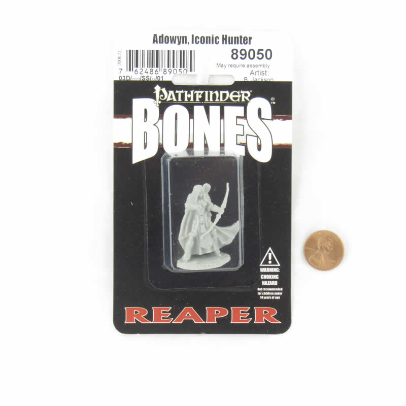 RPR89050 Adowyn Iconic Hunter Miniature 25mm Heroic Scale Figure Pathfinder Bones