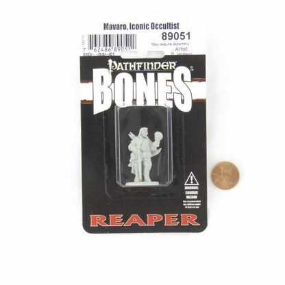 RPR89051 Mavaro Iconic Occultist Miniature 25mm Heroic Scale Figure Pathfinder Bones