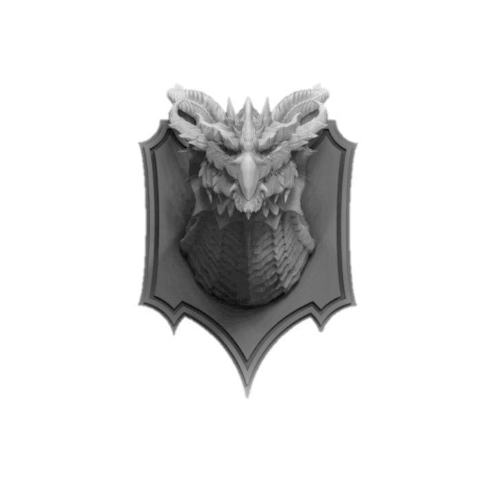 Red Chromatic Dragon Wall-Mountable Bust