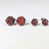 Red Dragon D20 Stud Earrings - Deep Red Dragon Dice Jewelry