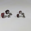 Red Dragon D20 Stud Earrings - Deep Red Dragon Dice Jewelry
