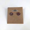 Blood Oath D20 Stud Earrings - Fiery Red Black Dice Jewelry