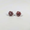 Blood Oath D20 Stud Earrings - Fiery Red Black Dice Jewelry