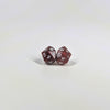 Blood Oath D20 Stud Earrings - Fiery Red Black Dice Jewelry