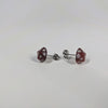Blood Oath D20 Stud Earrings - Fiery Red Black Dice Jewelry