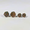 Cursed Crown D20 Sterling Silver Stud Earrings - Red Gold Green Dice Jewelry