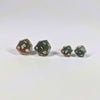 Emberleaf Glory D20 Sterling Silver Stud Earrings - Red Gold Green Dice Jewelry