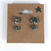 Emberleaf Glory D20 Sterling Silver Stud Earrings - Red Gold Green Dice Jewelry