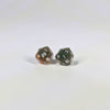 Emberleaf Glory D20 Sterling Silver Stud Earrings - Red Gold Green Dice Jewelry