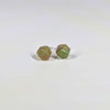 Enchanted Revelry D20 Sterling Silver Stud Earrings - Red Gold Green Dice Jewelry
