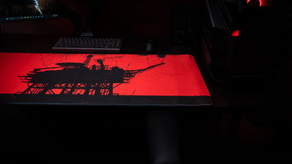 "Oil Rig" II — Rust Deskmat