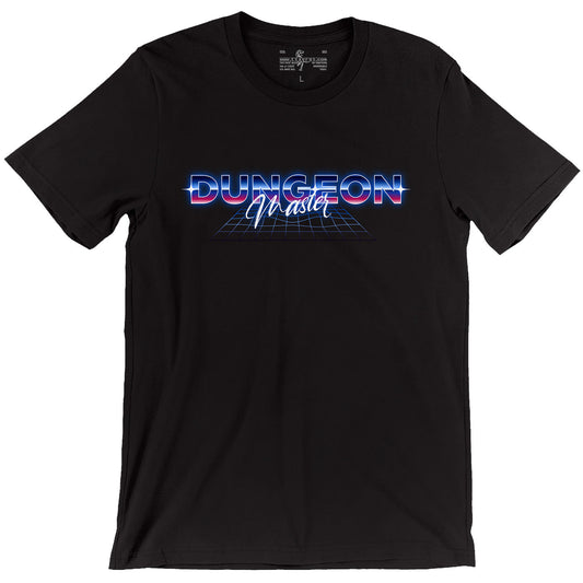 Retrowave Dungeon Master — Neon DM D&D T-Shirt