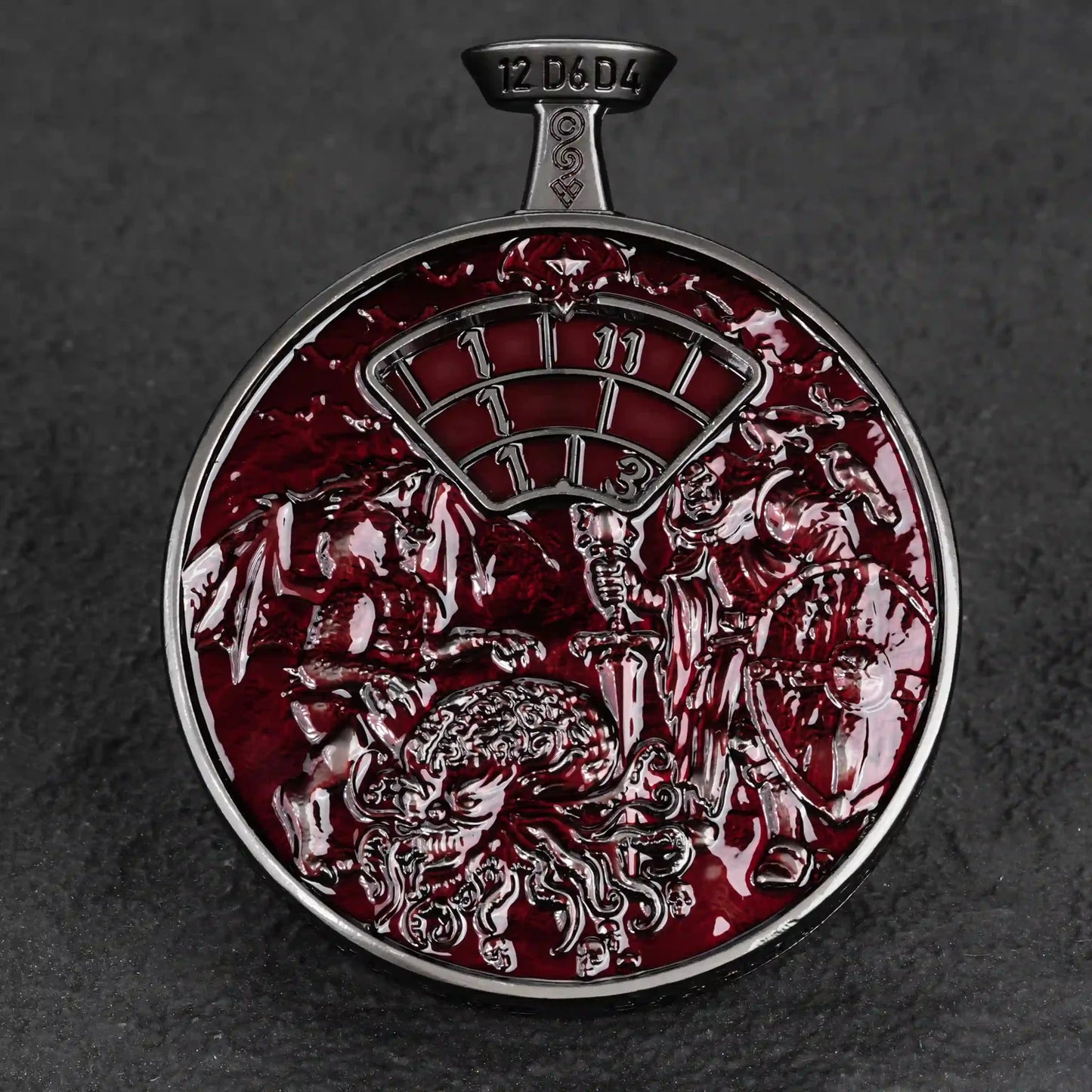 Unique Metal DND Spinning Dice Pocket Watch