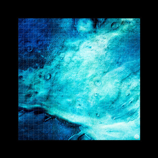 Rimecrust Frozen Tundra Play Mat - Premium Tabletop Wargaming Surface by Mats by Mars