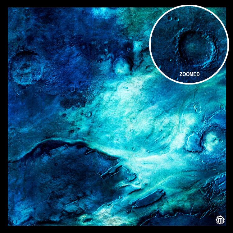 Rimecrust Frozen Tundra Play Mat - Premium Tabletop Wargaming Surface by Mats by Mars