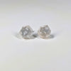 Rosey Reflections D20 Stud Earrings - Pink Clear Dice Jewelry
