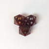 Crimson Fortune RPG Dice Set - Red Ruby 8pc Dice