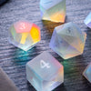 Gemstone Raised Dichroic Glass Polyhedral Dice (With Box) Dice Set
