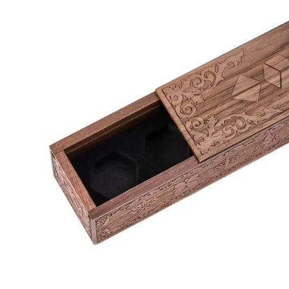 Runebound Wooden Dice Vault | Premium TTRPG Dice Storage