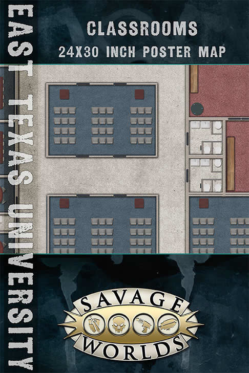 Savage Worlds Classroom/Housing East Texas University RPG Map S2P