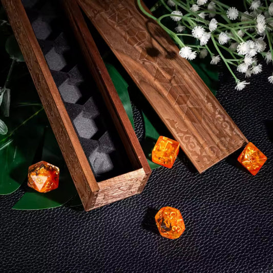 Runebound Wooden Dice Vault | Premium TTRPG Dice Storage