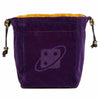 Purple and Gold Reversible Dice Bag - Premium Drawstring Pouch | Sirius Dice