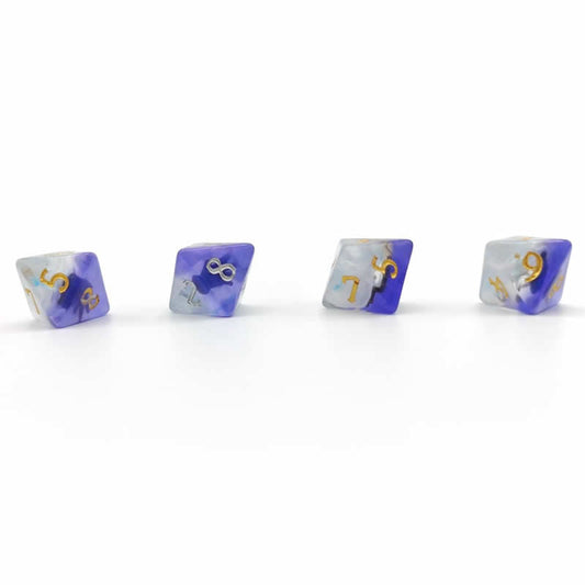 Healing Hands Resin D8 Dice with White Numbers - 16mm Pack of 4 | Sirius Dice