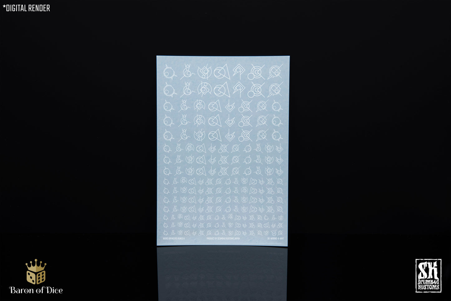 Hell Bearers Runes A | Waterslide Decals | Baron of Dice x Scumb4g Kustoms