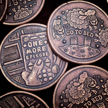 One More Episode / Go to Bed Decision Maker Coin