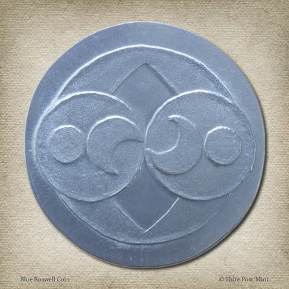 Blue Roswell Coin - Alien Artifact