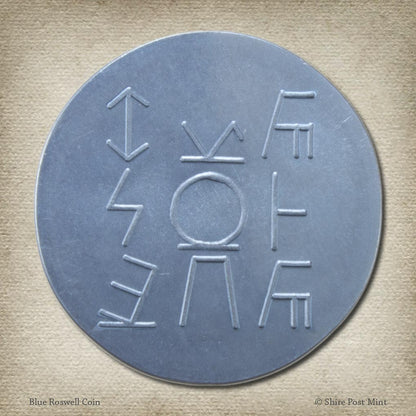Blue Roswell Coin - Alien Artifact