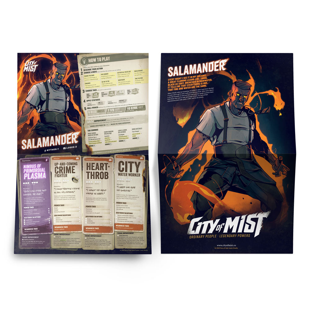 City of Mist Character Folio Pack — 14 Pregen Character Folios