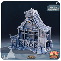 3D Printed Cast n Play Christmas Village Terrain Set 28mm 32mm D&D