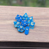 Midnight Sapphire RPG Dice Set - Deep Blue Sapphire 8pc Dice