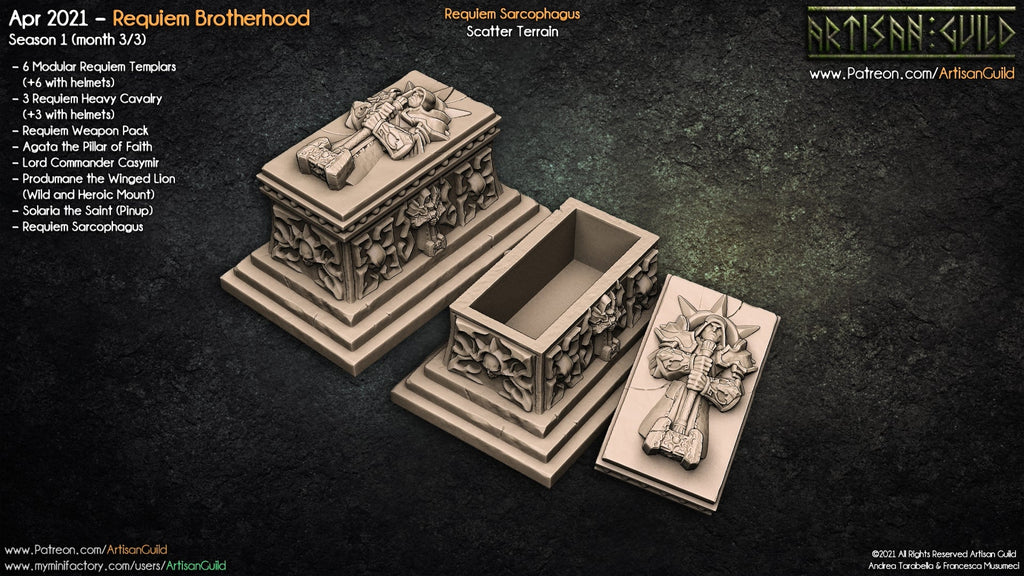 Requiem Sarcophagus Miniature – Gothic Tomb Terrain