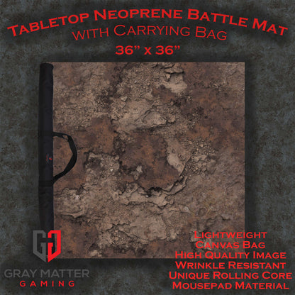 Scarred Badlands - Neoprene Battle Mat with Bag
