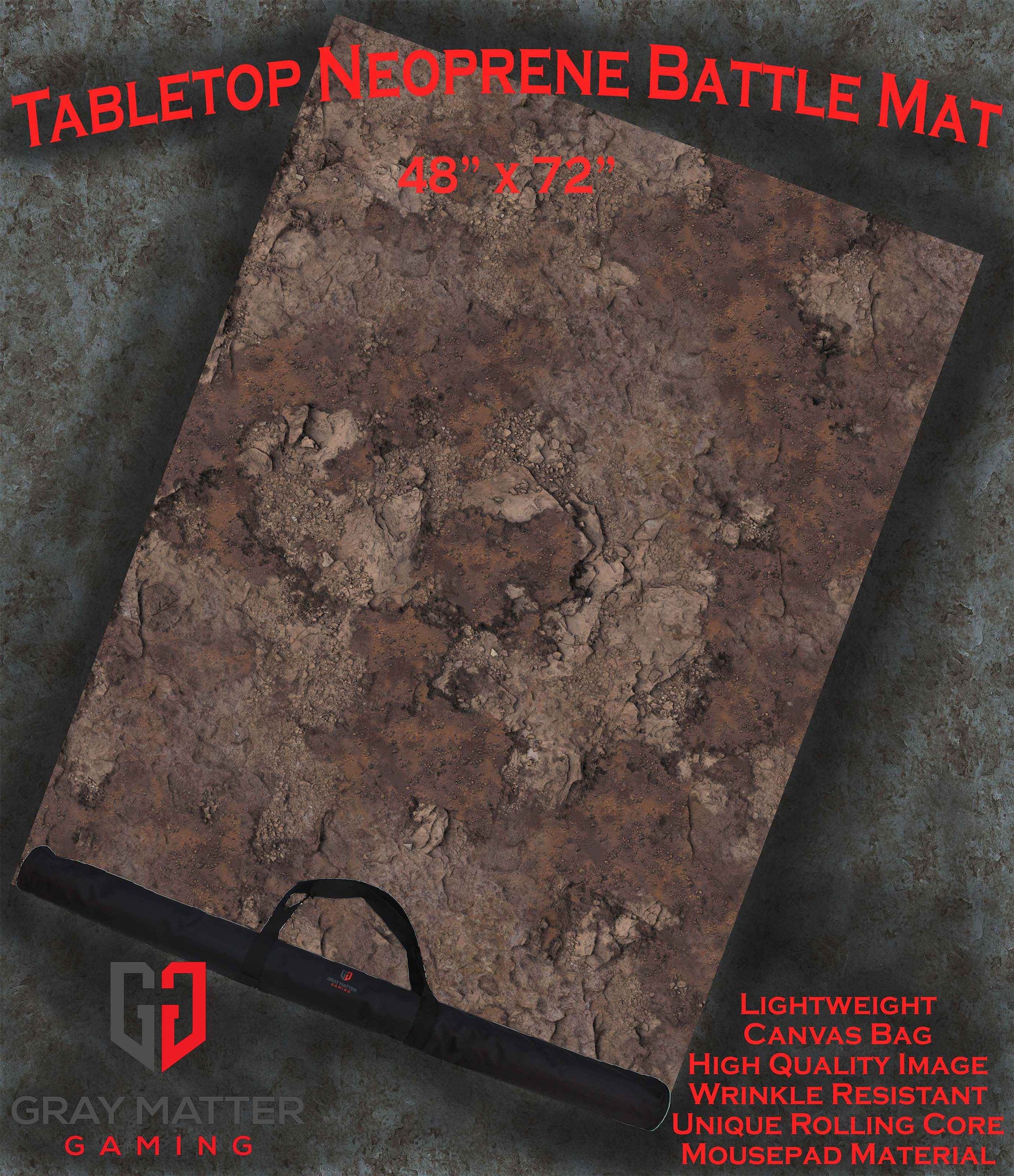 Scarred Badlands - Neoprene Battle Mat with Bag