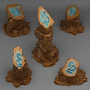3D Printed Fantastic Plants and Rocks Sci Fi Glyph Stones 328mm - 32mm D&D Wargaming