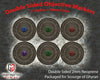 Light and Lightning Double-Sided Neoprene Objective Markers 7.57" - Wargaming Tokens Set of 6