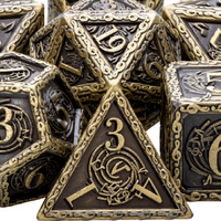 Heavy Metal Musical Notes Theme Polyhedral Dice Set