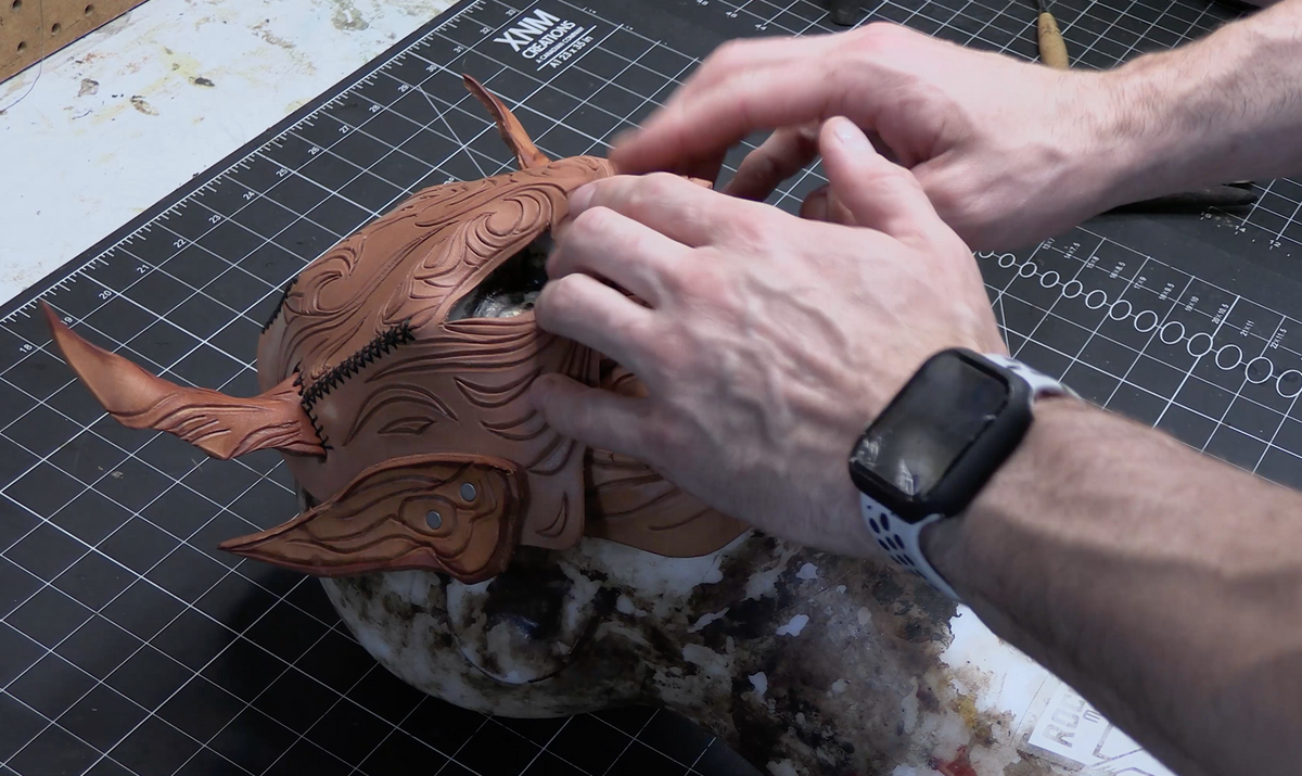 Leather Oni Mask Printable Pattern