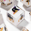 Black purple ears and big eyes cute cat resin DND dice set